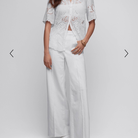 Johnny Was Chryssie button up White Embroidered Blouse - Picture 7 of 9
